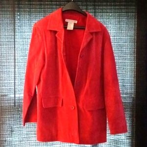 Jessica Holbrook suede leather jacket size m